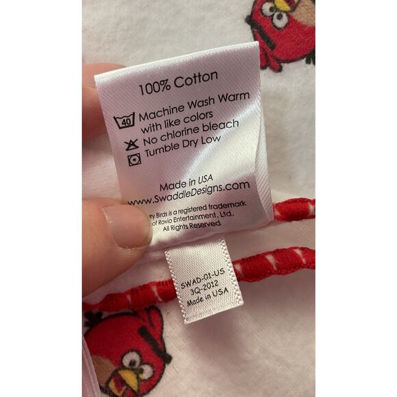 Swaddle Designs Receiving Swaddling Blanket Flannel Angry Birds - Picture 3 of 6